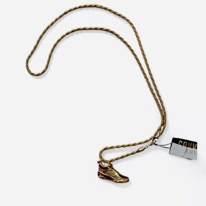 Gold Sneaker Pendant Necklace